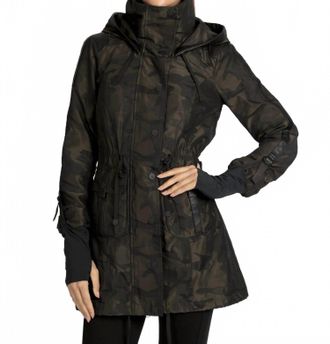 Blanc Noir Womens Anorak Long Sleeves Jacket In True Camo