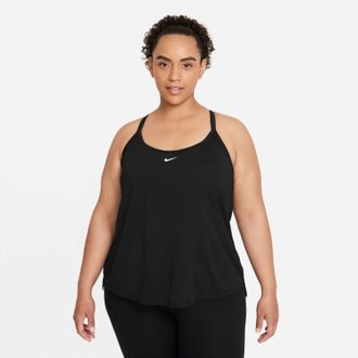 Nike Nike DD4941 W NK ONE DF ELSTKA STD Tank Vest Womens Black/White 2XL
