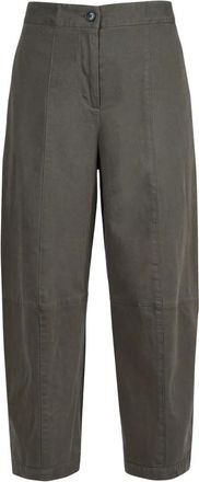 Alessia Santi Broeken, Dames, Groen, M, Katoen, Stretch Twill Cropped Broeken