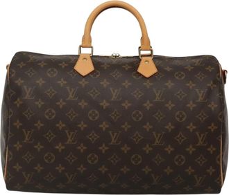 Louis Vuitton Speedy Bandoulière Brown Canvas, Leather Travel Bag (Pre-Owned)