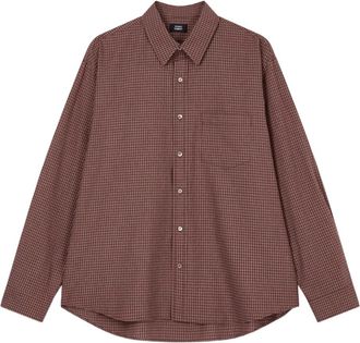 TOMBOY checked cotton shirt - Brown