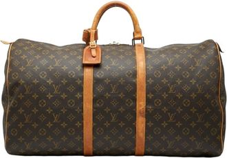 Louis Vuitton Brown Pvc Leather Boston Bag (Pre-Owned)