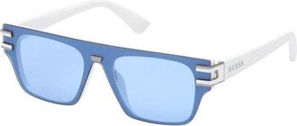 Guess Sunglasses, male, White, Size: ONE SIZE Resin Frame Sunglasses