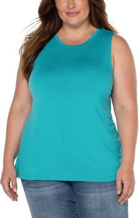 Liverpool L.A. Scoop Neck Jersey Tank in Baltic at Nordstrom Rack, Size 1X