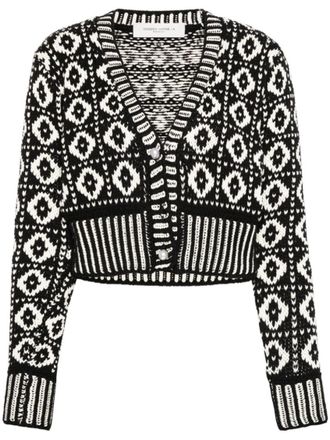 Golden Goose BlackWhite Wool Cardigan