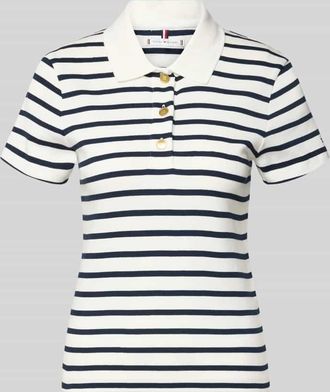 Tommy Hilfiger Slim Fit Poloshirt aus reiner Baumwolle in Weiss, Gr&ouml;&szlig;e XS