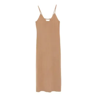 Lisa Yang Knitted Dresses, female, Beige, Size: XS Lisa Yang Dresses Beige