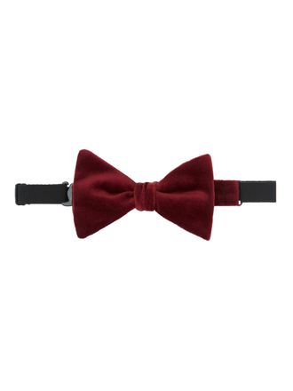 Oliver Brown Velvet Bow Tie, Self Tie - Bordeaux