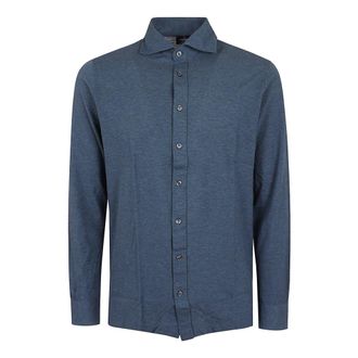 Barba Oversized Shirt - Heren - Vesten - Blauw - L - Truien & Vesten