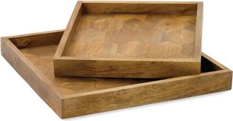 Go Home Set Of Two Honeycomb Trays