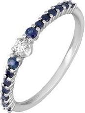 Bony Levy El Mar 18K Gold Gemstone & Diamond Stackable Ring in 18K White Gold Sapphire at Nordstrom Rack, Size 6.5