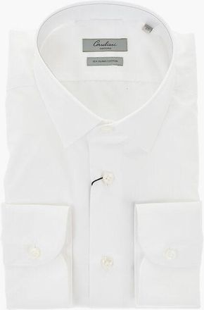 Corneliani Cotton Poplin Shirt With Italian Collar size 42