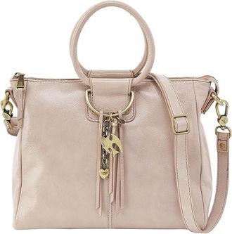 Hobo Sheila Medium Satchel Satchel Womens Handbags Stone Gloss, Cotton/Leather