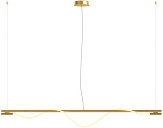 Maytoni Tau L&aacute;mpara De Techo Colgante De Barra Moderna Dorada, 180cm Led Integrado 3000k - Maytoni