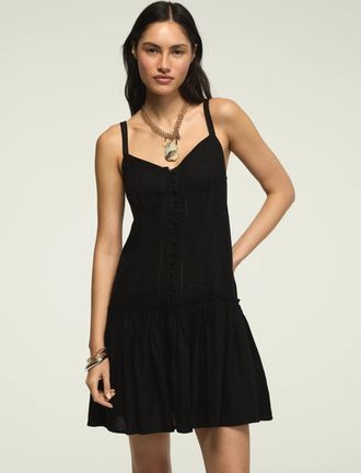 Lucky Brand Womens Embroidered Drop Waist Mini