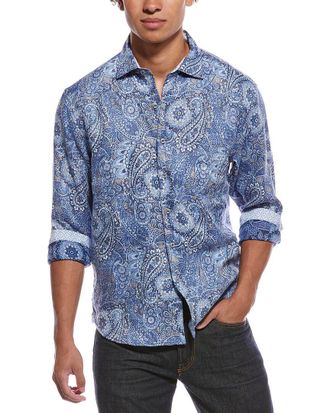 Tommy Bahama Blue Seas Medallion Linen Shirt