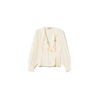 Twinset Donna, Camicette, Bianco, L, new