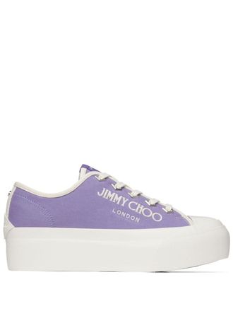 Jimmy Choo London Palma Maxi canvas sneakers - Purple