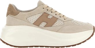 Hogan Beige H696 Allacciato H Lace-Up Shoes
