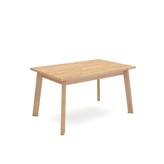 Skraut Home Skraut Home - Mesa Comedor, Mesa Fija Cocina Y Sal&oacute;n, 140, Para 6 Comensales, Patas De Madera, Estilo Moderno, Roble