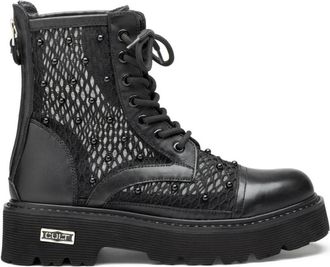 Cult Slash 4696 Veterlaars - Dames - Veterlaarzen - Zwart - 38 EU - Leer - Schoenen