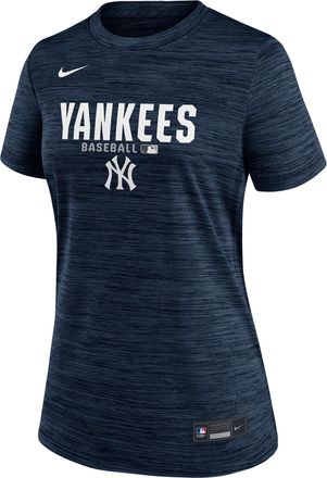 Nike New York Yankees Authentic Collection Velocity Nike Womens Dri-FIT MLB T-Shirt in Blue | 03EY4FANK-RMG