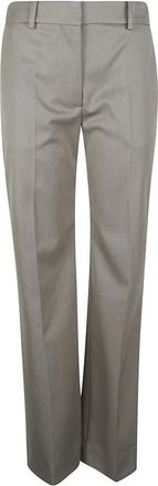 Victoria Beckham Broeken, Dames, Grijs, S, Tailored Straight Leg Trouser