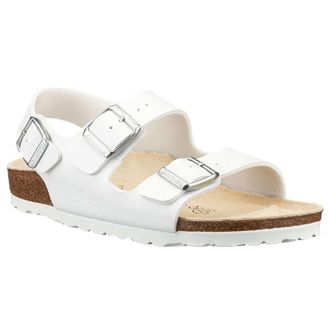Birkenstock Milano Birko-Flor Unisex Slides Sandals - White - Size:UK 10.5