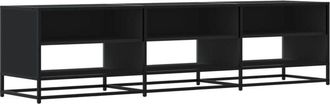 vidaXL Mueble De Tv Madera De Ingenier&iacute;a Negro 180x40x46 Cm Vidaxl