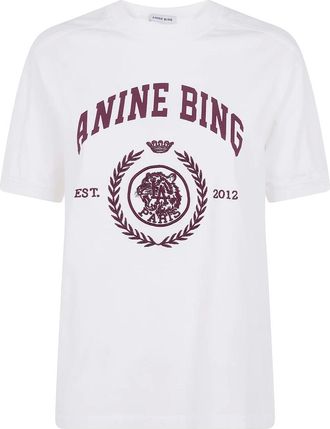 Anine Bing Tops, Dames, Beige, XS, T-Shirts