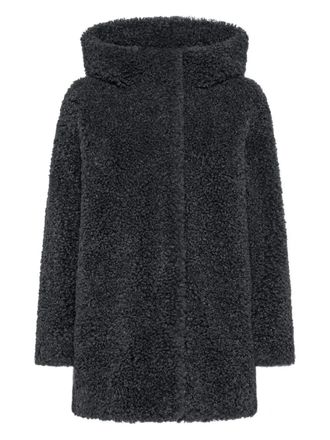 Roberto Ricci Design hooded lamb coat - women - Lamb Shearling - 44 - Black