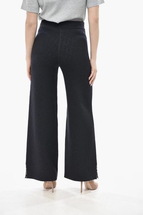 Dior Pantaloni Cropped Fit in Puro Cashmere con Elastico in Vita Dior