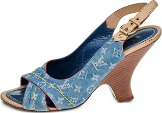 Louis Vuitton 85mm Denim Monogram sandals - Blue