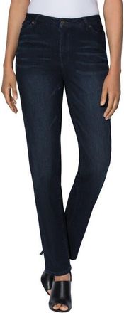 Roaman's Plus Size 24/7 Stretch Straight Leg Jean in Dark Wash at Nordstrom, Size 44