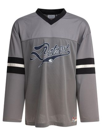 Carhartt Work in Progress L/S Detroit Mesh T-Shirts Grey-Uomo