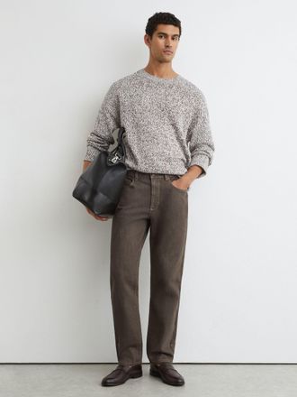 Reiss Brown Straight-leg Jeans, 34