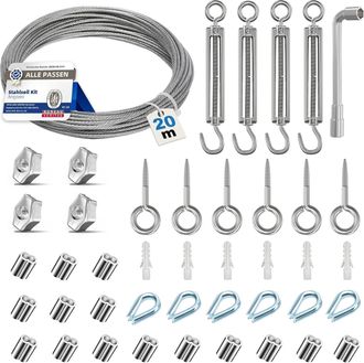 OEM Juego De Cable De Acero De 35 M, Cable De Acero De 3 Mm De Espesor, Tensor De Cable M5, Tensor De Cable De Acero Inoxidable, Gancho De Pared M5, Cable