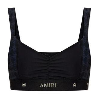 Amiri Sleeveless Tops, female, Black, L, Logo Top