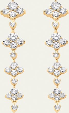 Sara Weinstock 18K Yellow Gold Dujour Four Diamond Dangle Earrings