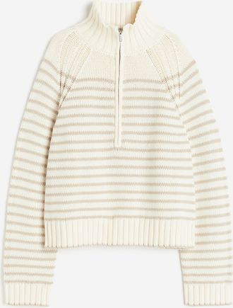 H&M Pullover mit Reissverschluss - Beige