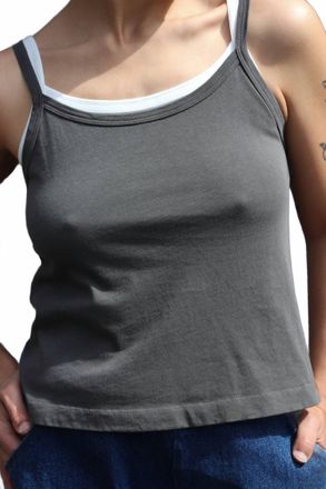 Le Bon Shoppe Organic Cotton Dana Cami In Vintage Black