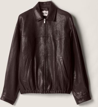 Miu Miu Leather blouson jacket