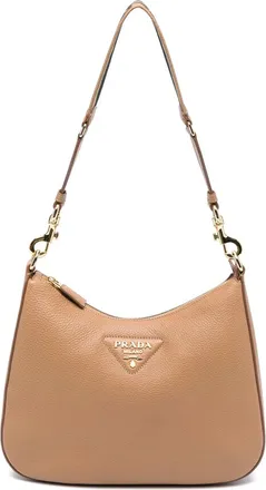 Prada Logo-embossed Leather Shoulder Bag