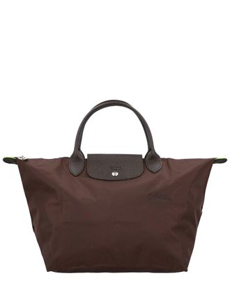 Longchamp Le Pliage Green Medium Canvas Handbag