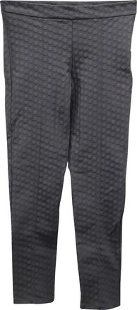 Max Mara Dotted Textured Pants in Grey Nylon Polyamide