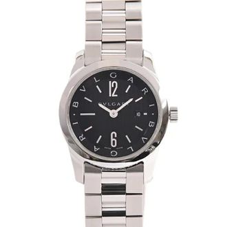 Bulgari Pre-owned Solo Tempo Quartz Horloge St 30S - Dames - Vintage Horloges - Zwart - ONE Size - Vintage