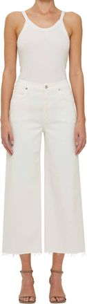 Citizens Of Humanity Lyra Wide Leg Cropped Jeans In White
