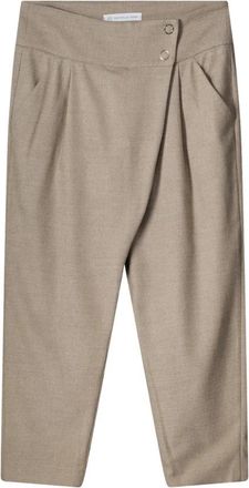 Raffaello Rossi Tapered Broeken - Dames - Broeken - Beige - L - Wol - Broeken