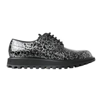 Dolce & Gabbana Derby Lakschoenen van Patentleer - Heren - Veterschoenen - Zwart - 39 EU - Leer - Schoenen