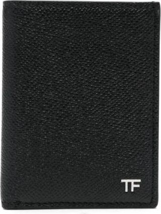 Tom Ford Opvouwbare Kaarthouder - Heren - Portefeuilles - Zwart - ONE Size - Leer - Accessoires
